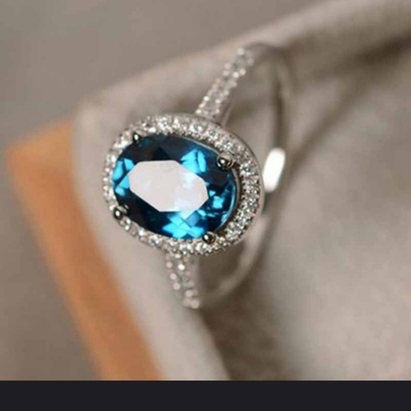 Jewelry - Blue Topaz Sterling Silver Ring